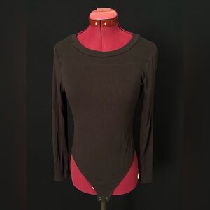 Elegant Black Long Sleeve Women's Bodysuit